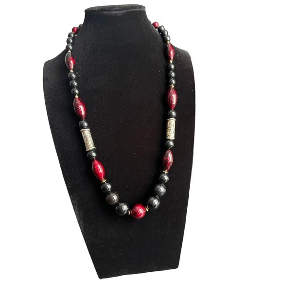 Vintage Lot of 5 Neutral Toned Beaded Statement‎ Necklaces - Picture 10 of 11